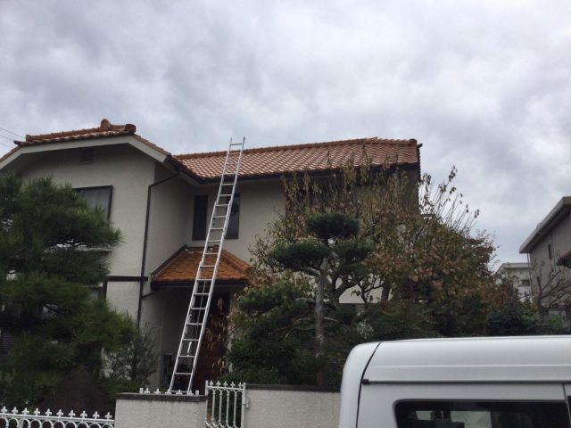 明石市で谷板金修理を実施した住宅